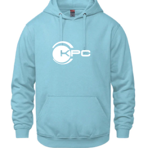 White Logo Hoodie - Blue