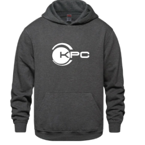 White Logo Hoodie - Grey