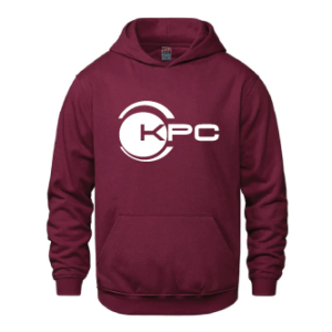 White Logo Hoodie - Maroon
