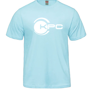 White Logo T-Shirt - Blue