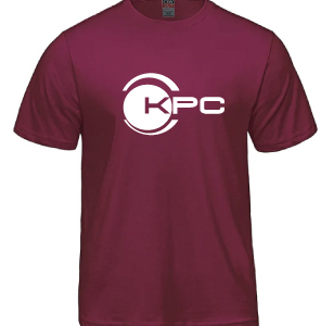 White Logo T-Shirt - Maroon