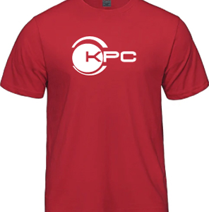 White Logo T-Shirt - Red