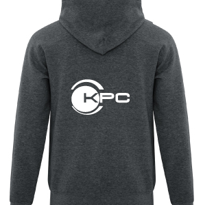 White Logo Zipup Hoodie - Grey