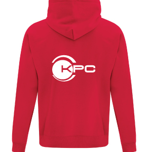 White Logo Zipup Hoodie - Red